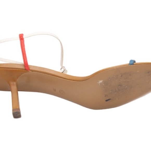 The Row Tan & Multi color Bare Heeled Sandals SZ 38 - Picture 5 of 5